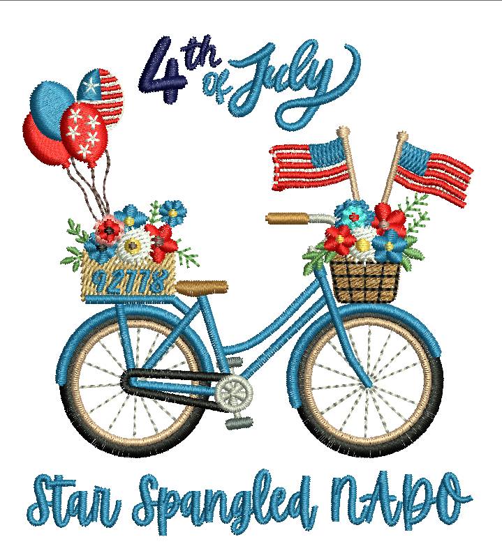 4th of July jacket back embroidery design