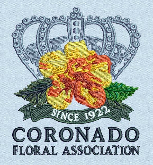 Coronado Flower embroidery logo