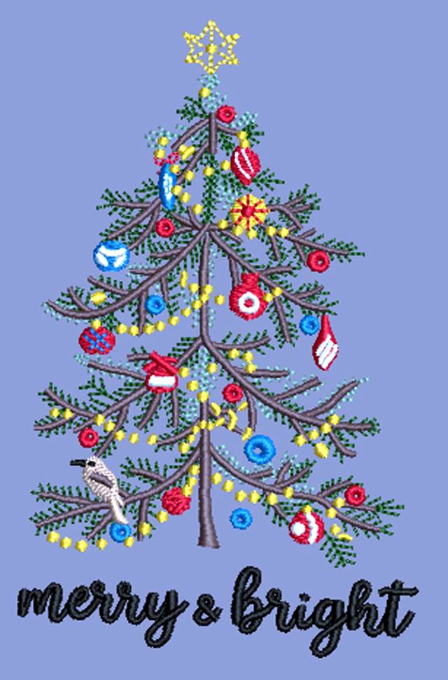 Merry Bright embroidery design